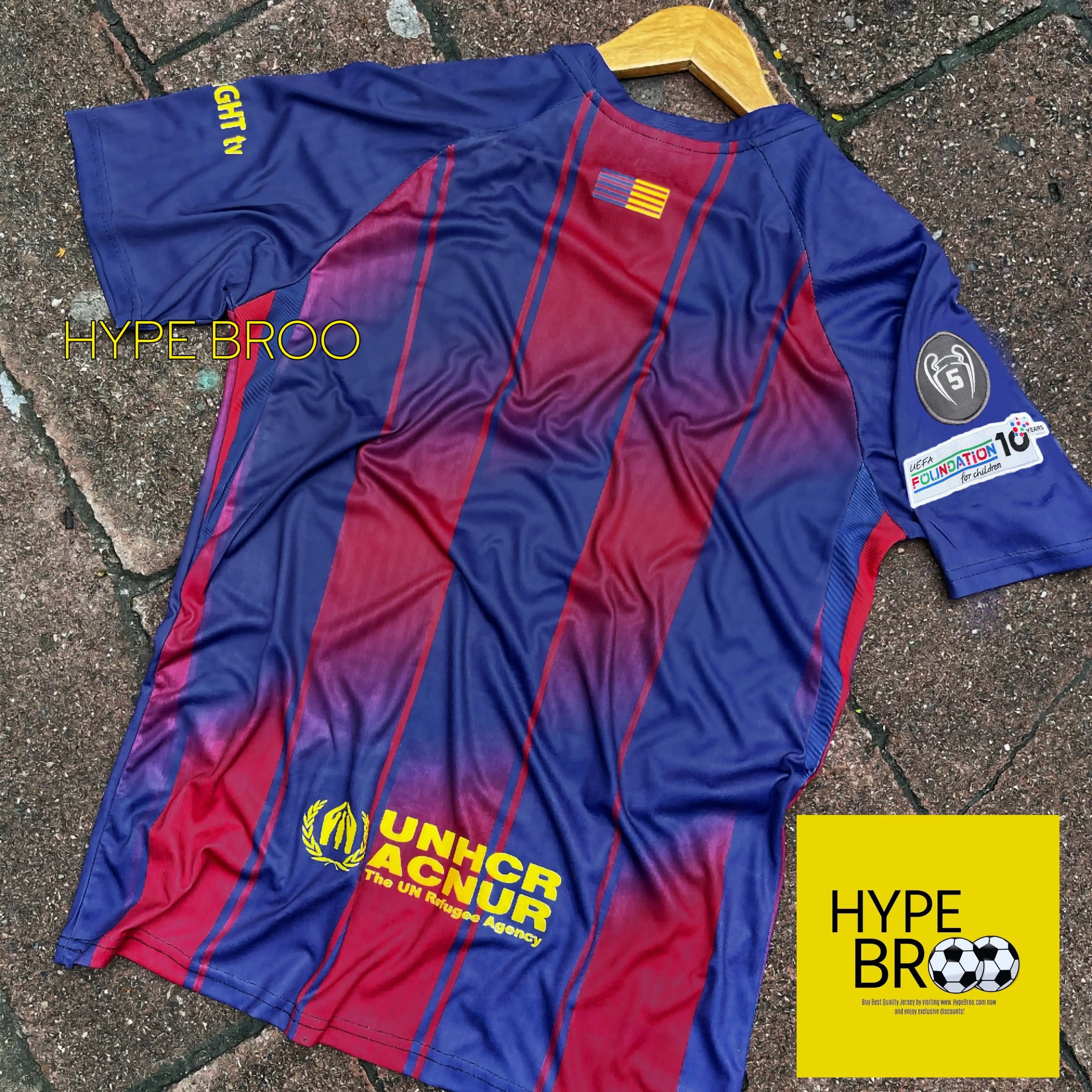 FC Barcelona 2025-26 home jersey back view with clean Blaugrana stripes