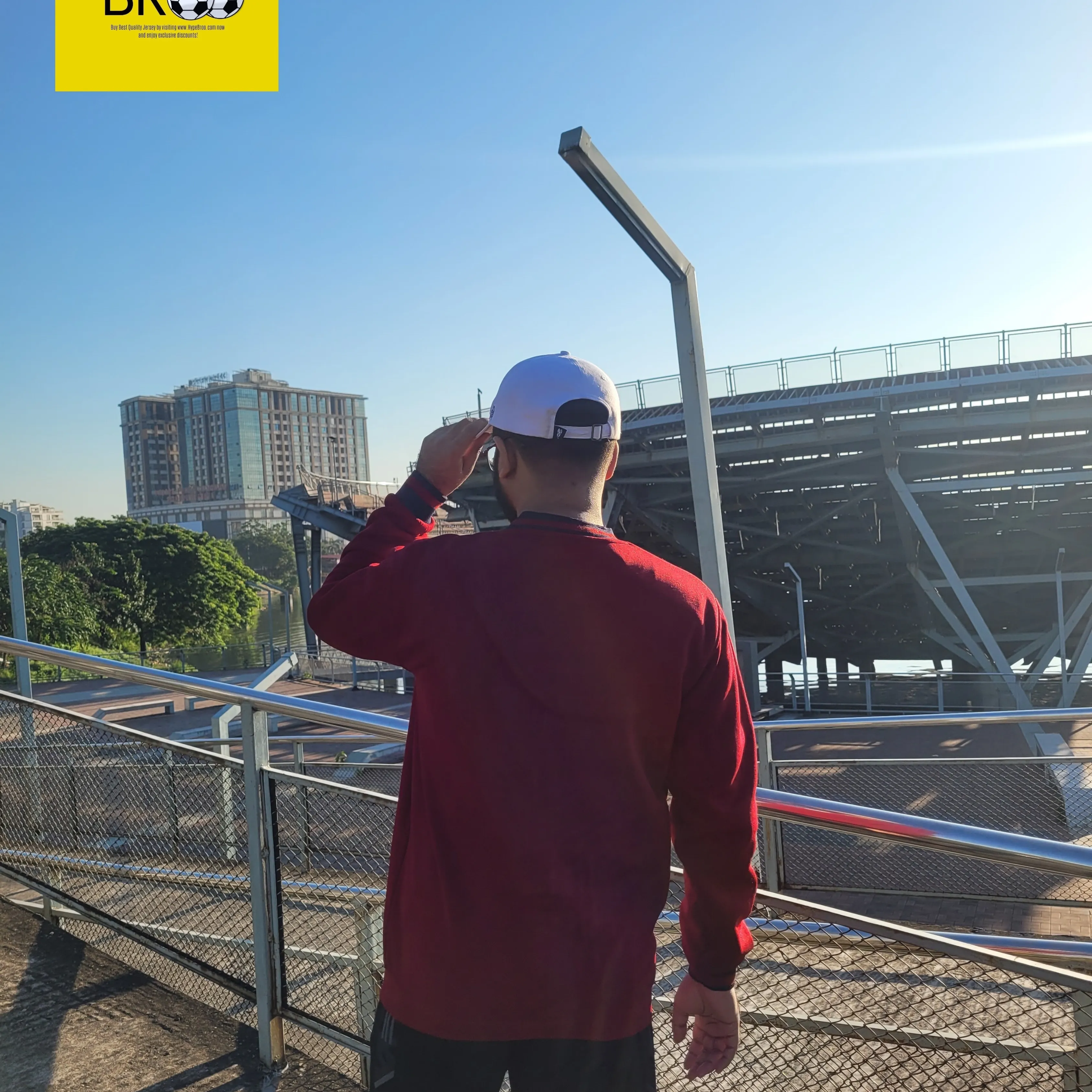 FC Barcelona maroon sweatshirt back view with plain design