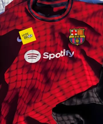 FC Barcelona maroon sweatshirt front view in daylight setting