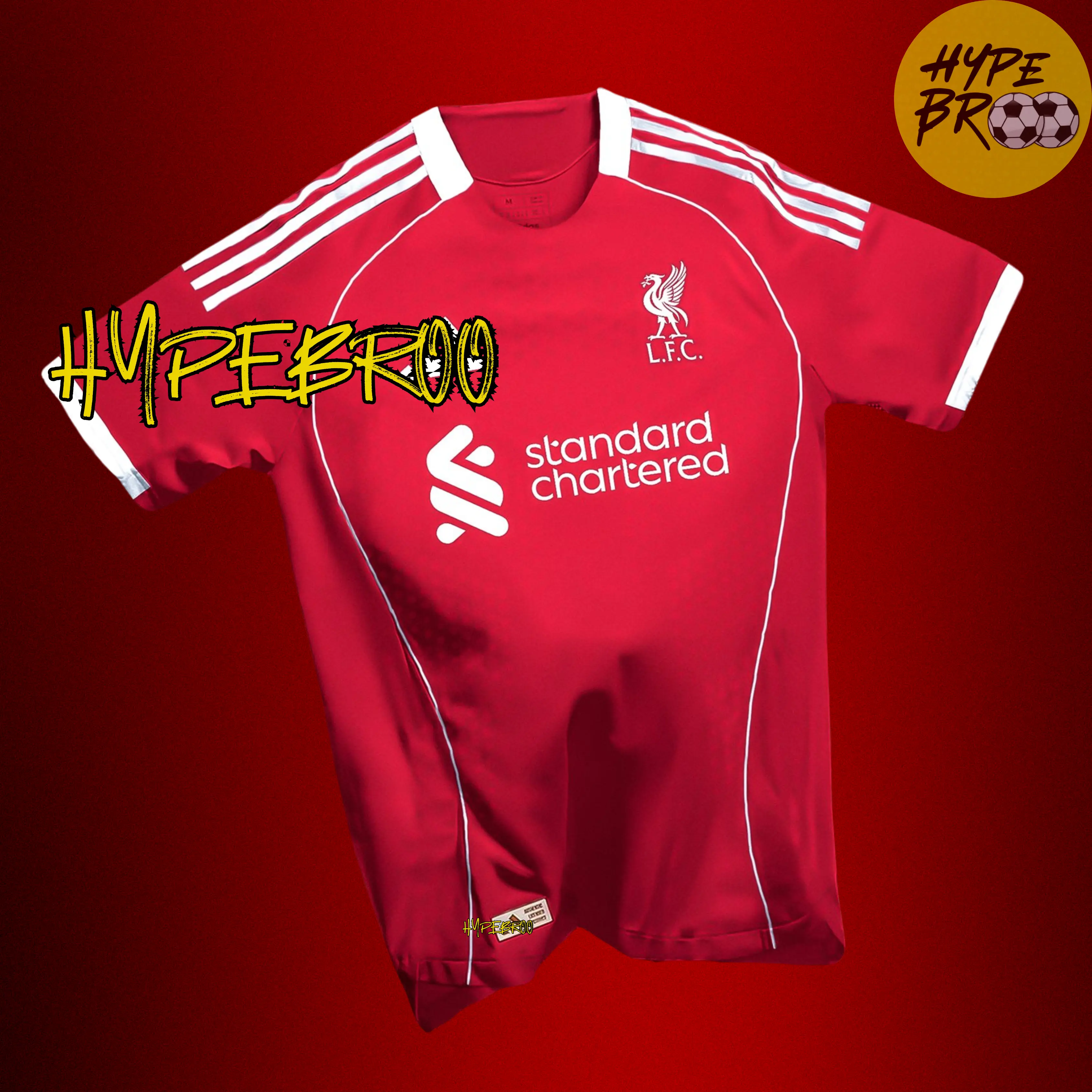 Render mockup of Liverpool 2025-26 home kit floating in air